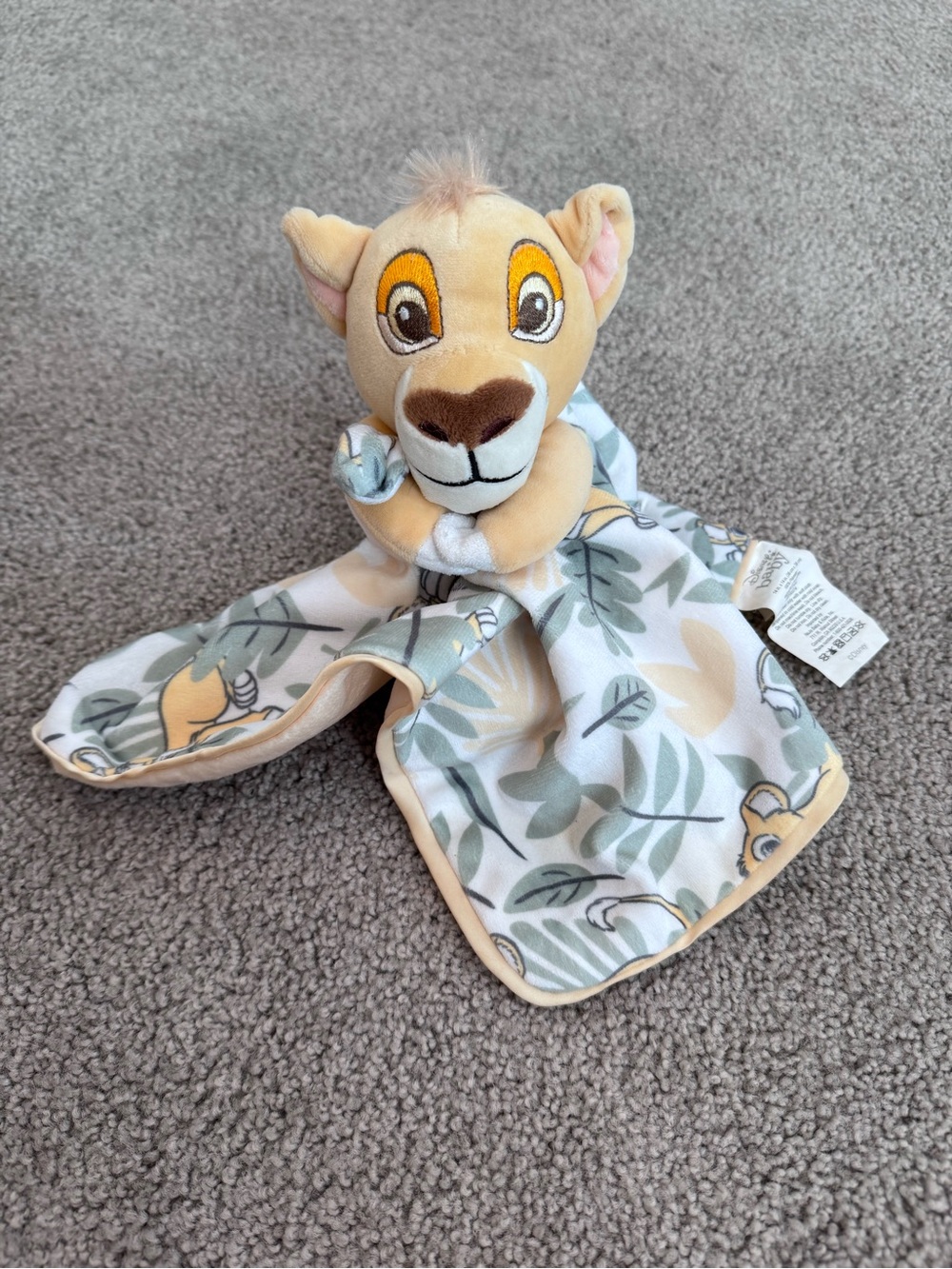 Disney Baby Lion King Simba Security Blanket Plush Toy EUC